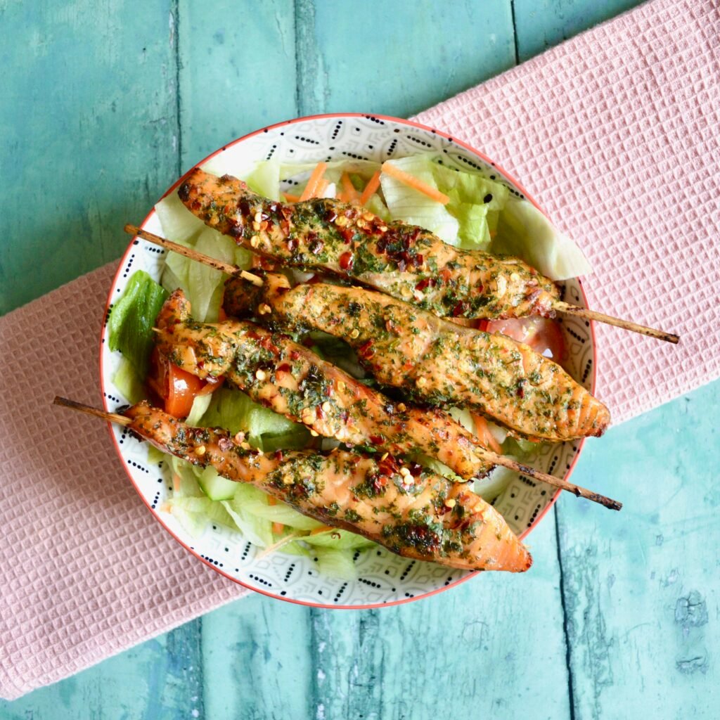 salmon kebab