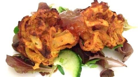 Baked store onion bhaji