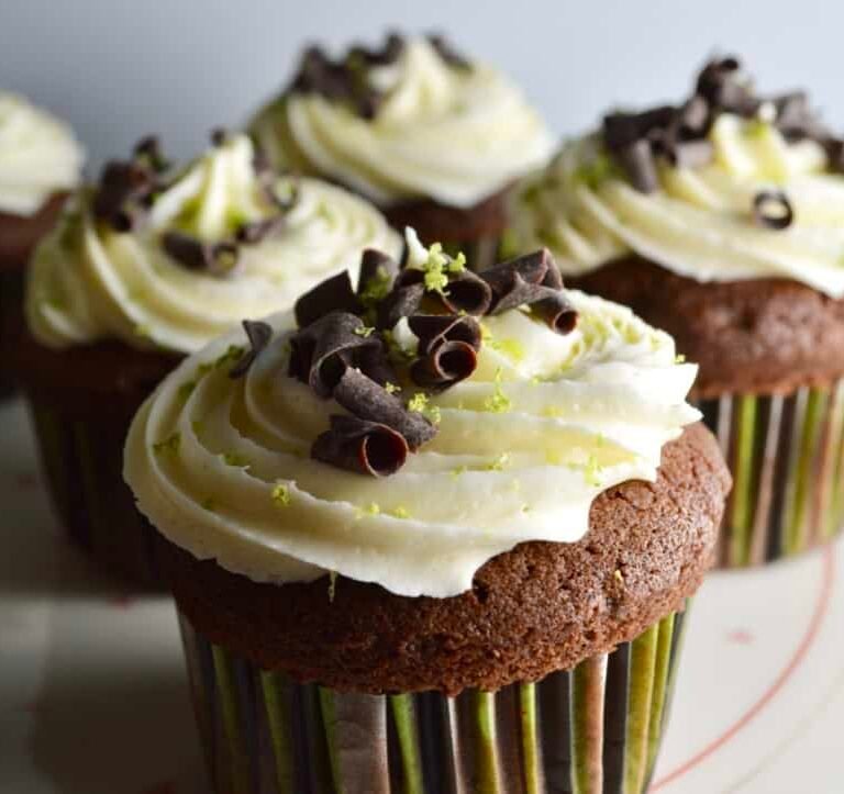 chocolate lime cupcakes