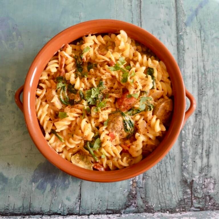 smoked chicken sausage pasta