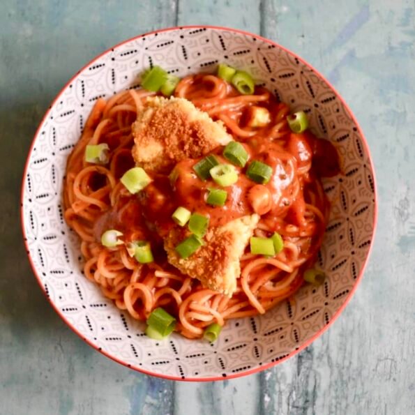 crispy chicken spaghetti