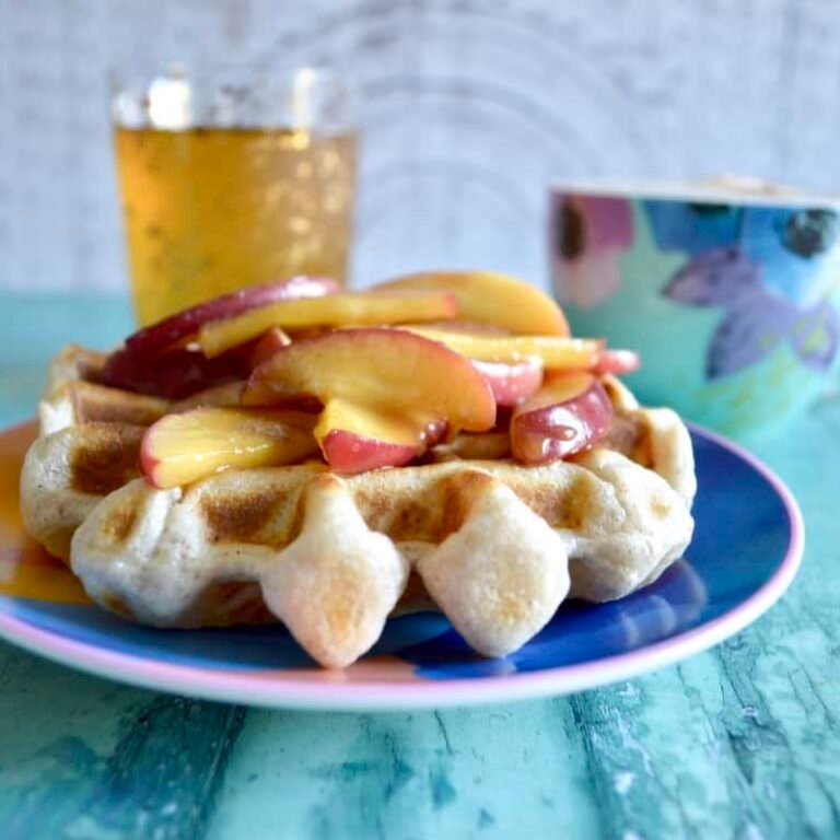 caramel apple waffles