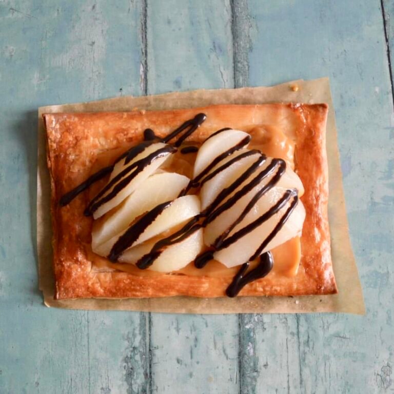 caramel pear tart