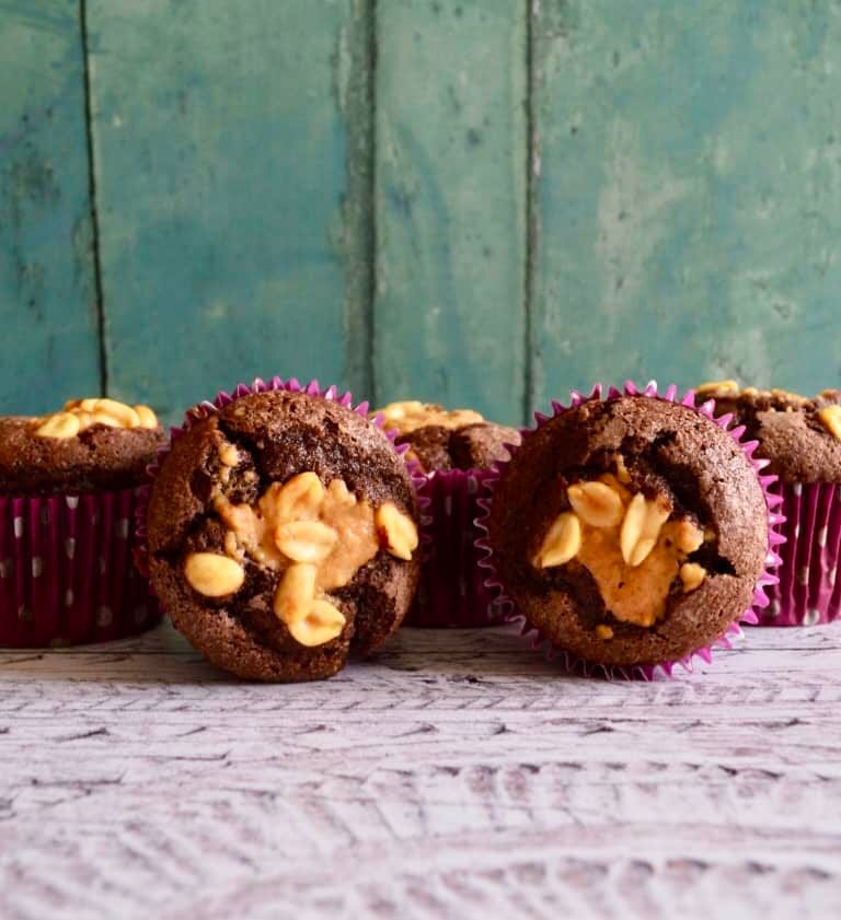chocolate peanut muffins