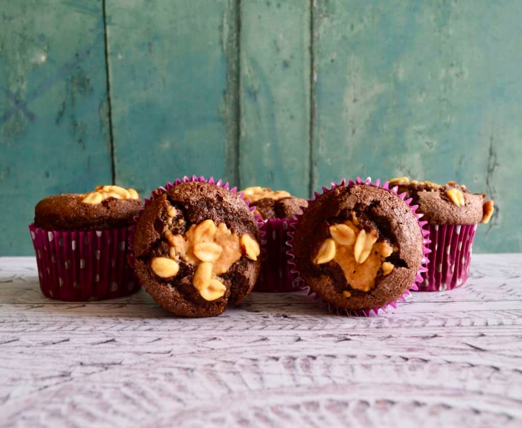 chocolate peanut muffins