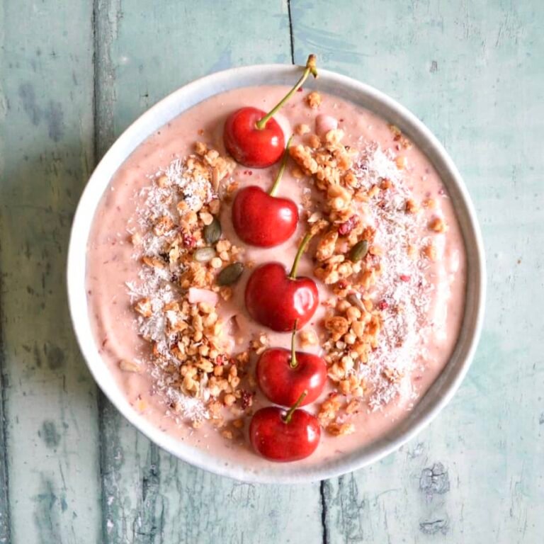 cherry mango smoothie bowl