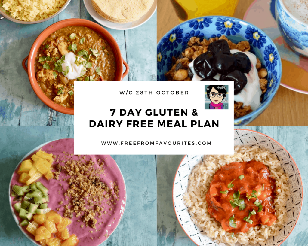 7 Day Gluten and Dairy Free Meal Plan