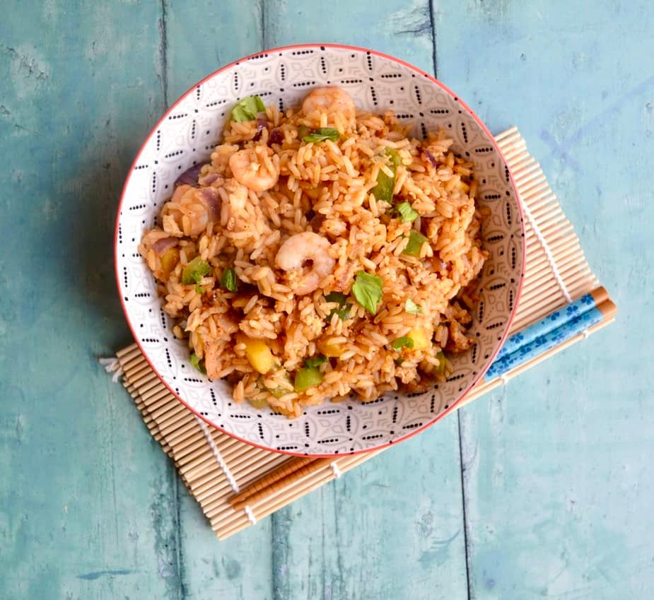 prawn mango fried rice