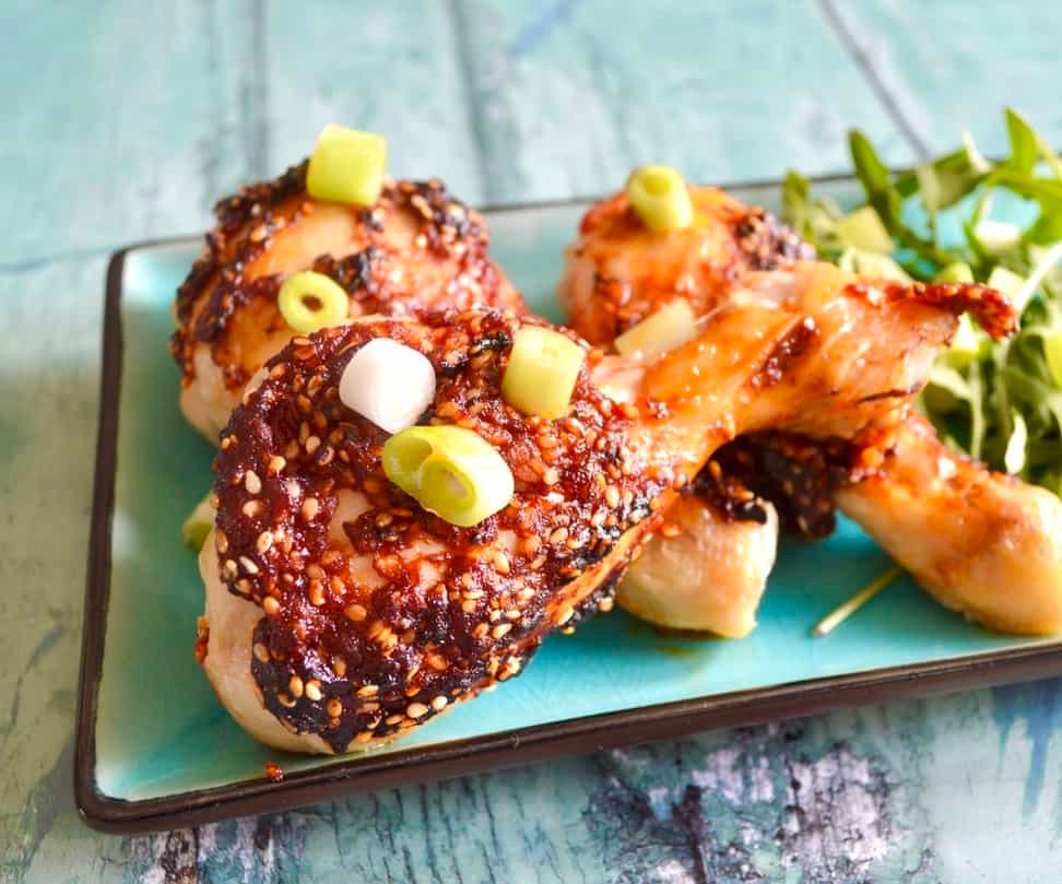 Perfect for summer BBQs - try out my recipe for Gluten and Dairy Free Sticky Tomato Drumsticks
