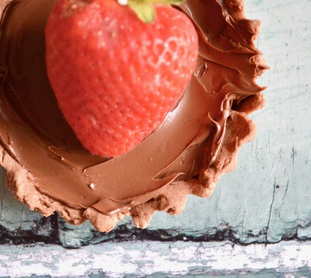 strawberry choc tart