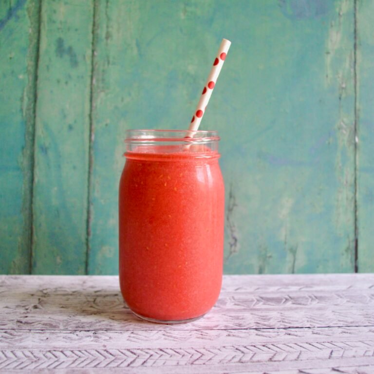raspberry peach smoothie