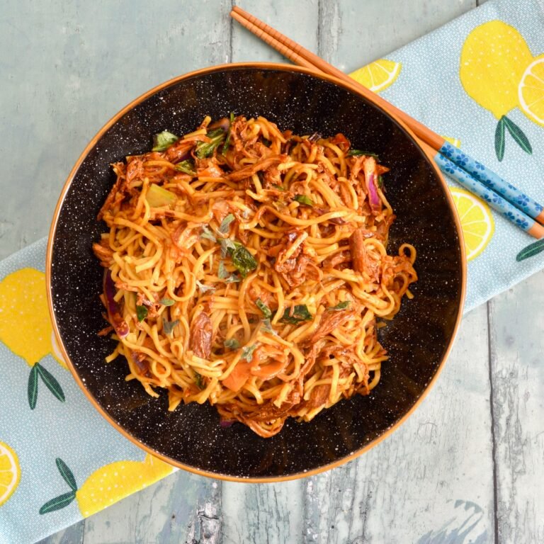 chilli pork noodles