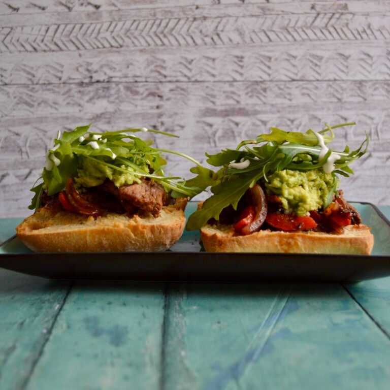 garlic steak sandwich