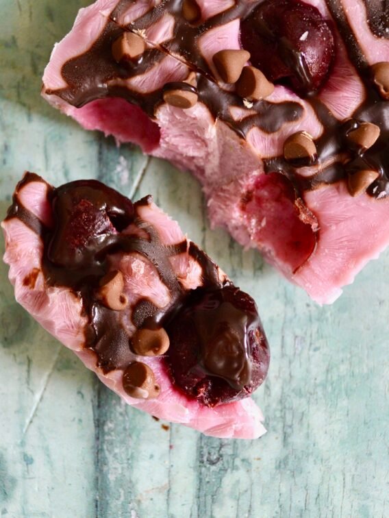 Cherry Choc Chip Frozen Yoghurt Bar (Gluten Free, Dairy Free)