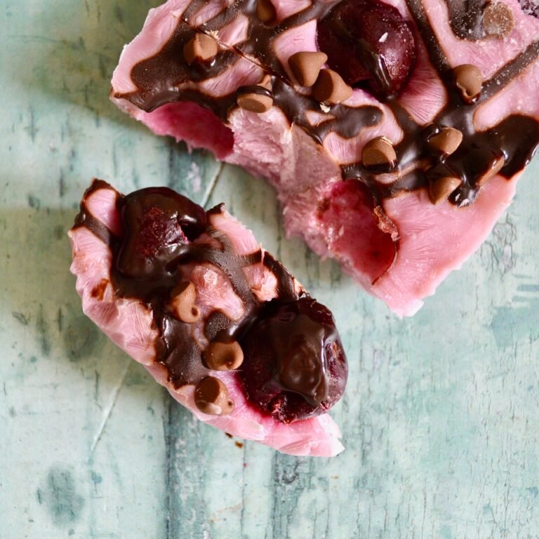 cherry frozen yoghurt