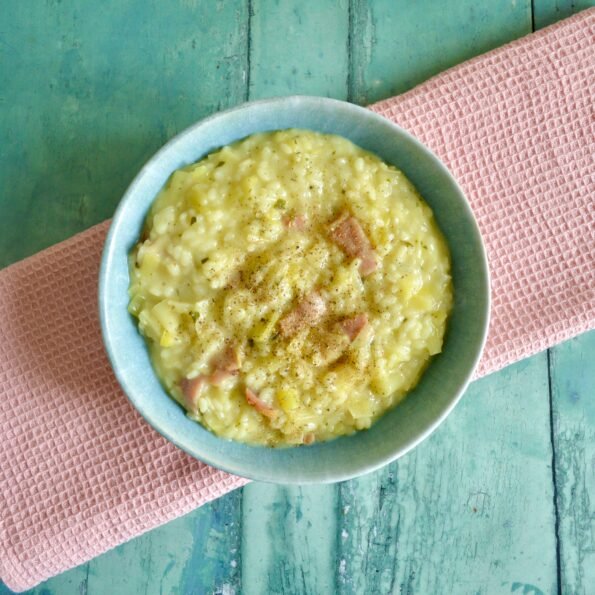 leek and bacon risotto